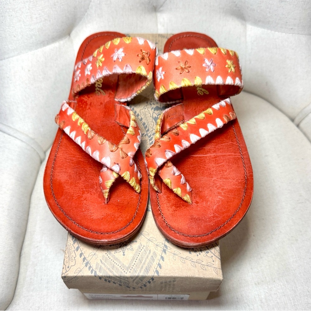 Free People Bella Caia Crochet Leather Sandals 8.5
